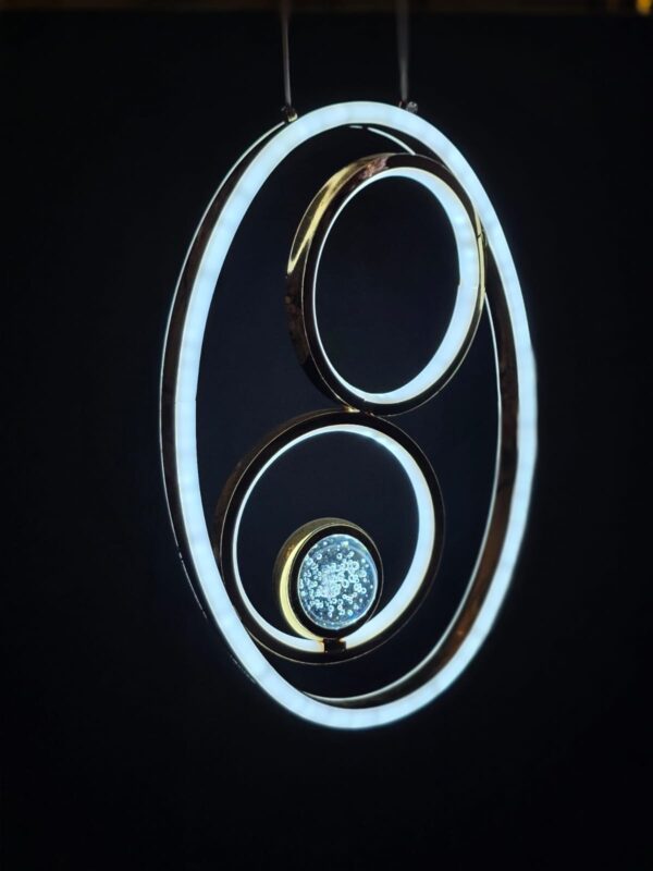 HaloNova Triple Ring LED Pendant Light - Image 3
