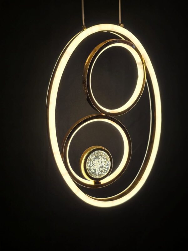 HaloNova Triple Ring LED Pendant Light - Image 5
