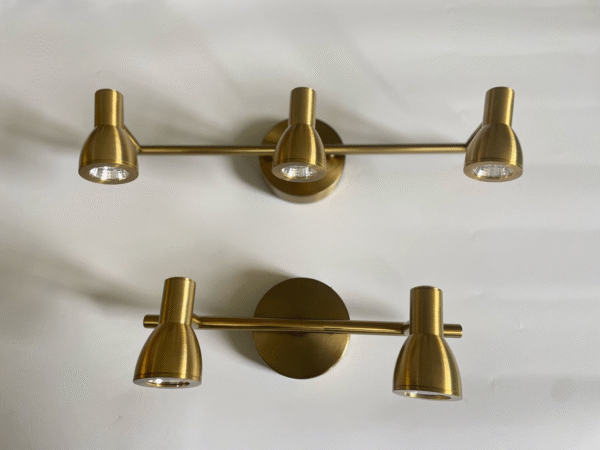 Vintage Brass Cone LED Mirror Light – Model 1006 - Image 2