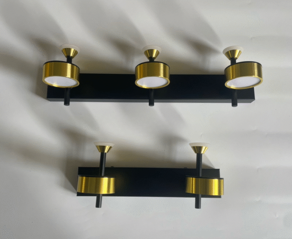 Black & Gold Drum-Head Designer Mirror Light – Model 1018 - Image 3
